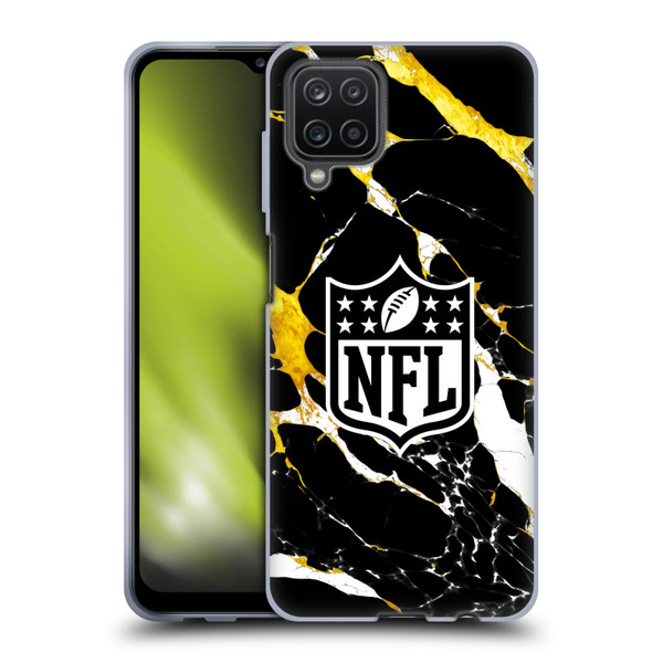 NFL Shield Marble Soft Gel Case for Samsung Galaxy A12 (2020)