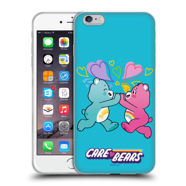 Care Bears Characters Funshine, Cheer And Grumpy Group 2 Soft Gel Case for Apple iPhone 6 Plus / iPhone 6s Plus