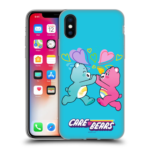 Care Bears Characters Funshine, Cheer And Grumpy Group 2 Soft Gel Case for Apple iPhone X / iPhone XS