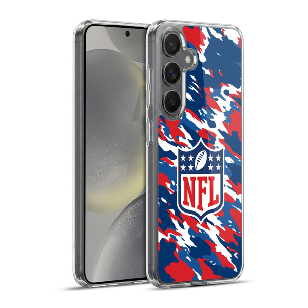 NFL Shield Camouflage Soft Gel Case for Samsung Galaxy S24+ 5G & MagSafe