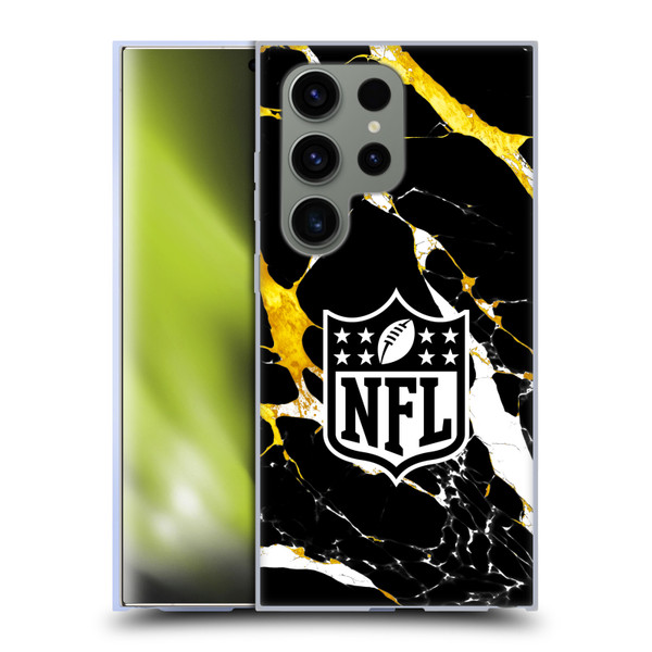 NFL Shield Marble Soft Gel Case for Samsung Galaxy S24 Ultra 5G