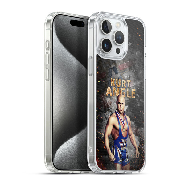 WWE Kurt Angle LED Image Soft Gel Case for Apple iPhone 15 Pro Max & MagSafe