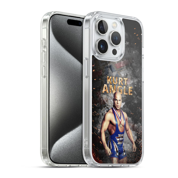 WWE Kurt Angle LED Image Soft Gel Case for Apple iPhone 15 Pro & MagSafe
