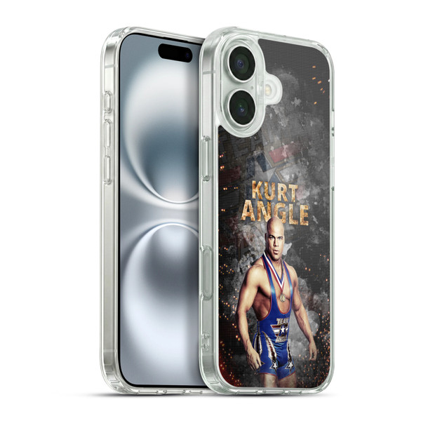 WWE Kurt Angle LED Image Soft Gel Case for Apple iPhone 16 Plus & MagSafe