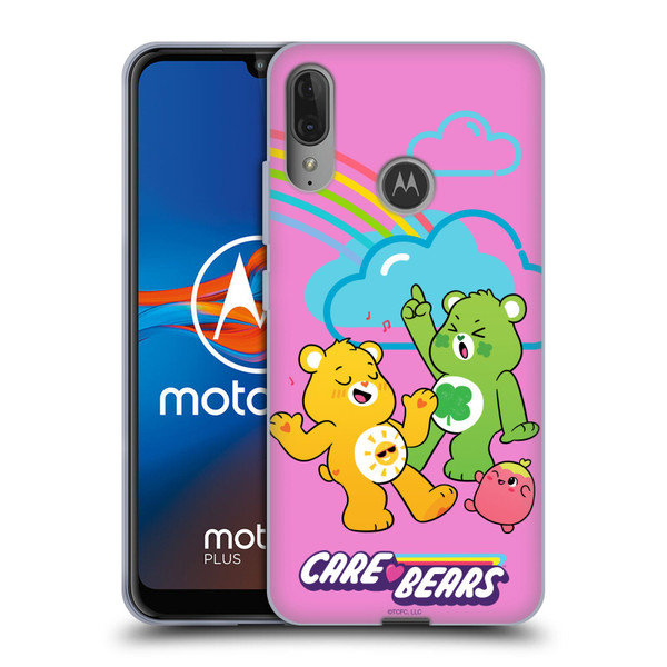 Care Bears Characters Funshine, Cheer And Grumpy Group Soft Gel Case for Motorola Moto E6 Plus