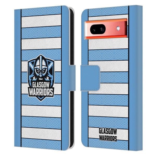 Glasgow Warriors 2024/25 Crest Kit Away Leather Book Wallet Case Cover For Google Pixel 7a
