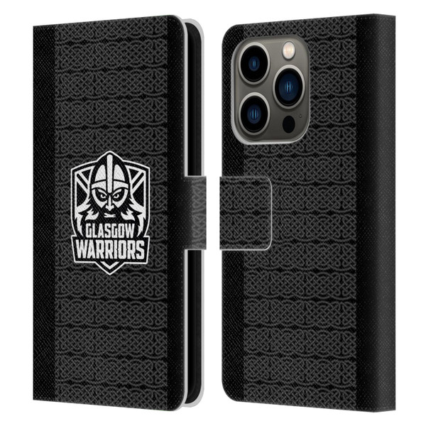 Glasgow Warriors 2024/25 Crest Kit Home Leather Book Wallet Case Cover For Apple iPhone 14 Pro