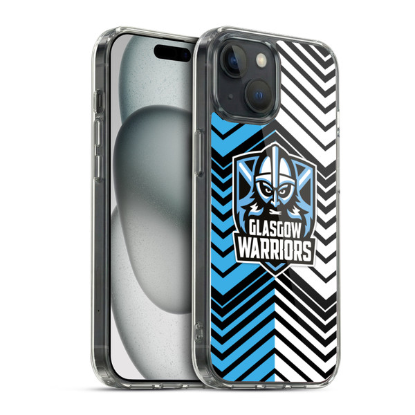 Glasgow Warriors Graphics White And Blue Soft Gel Case for Apple iPhone 15 & MagSafe