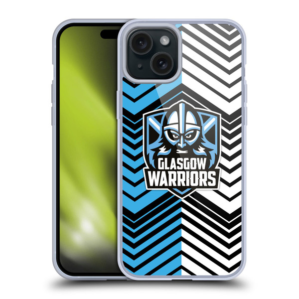 Glasgow Warriors Graphics White And Blue Soft Gel Case for Apple iPhone 15 Plus