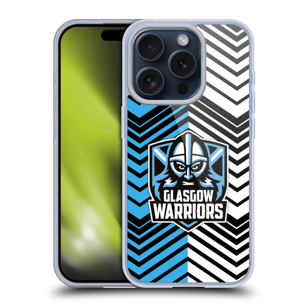 Glasgow Warriors Graphics White And Blue Soft Gel Case for Apple iPhone 15 Pro