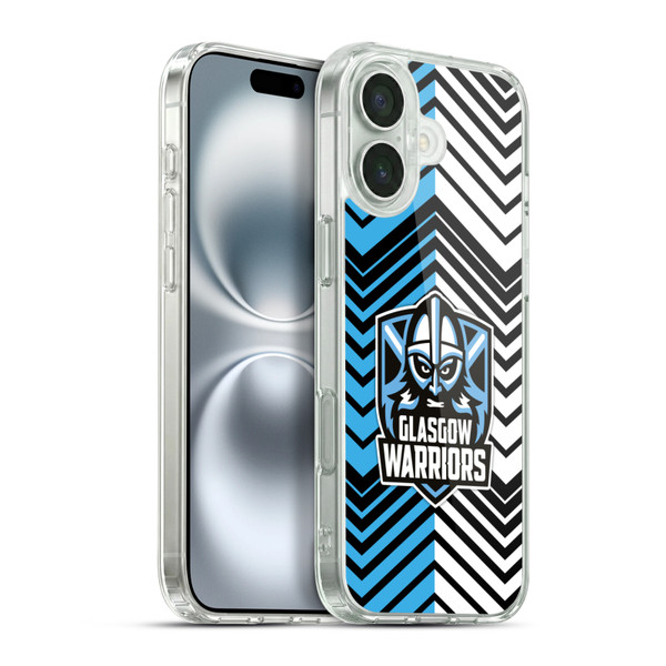 Glasgow Warriors Graphics White And Blue Soft Gel Case for Apple iPhone 16 Plus & MagSafe