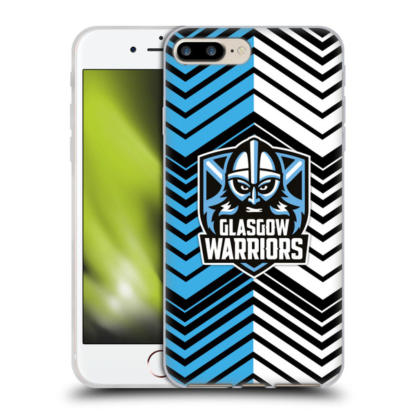 Glasgow Warriors Graphics White And Blue Soft Gel Case for Apple iPhone 7 Plus / iPhone 8 Plus