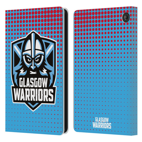 Glasgow Warriors Graphics Red And Blue Leather Book Wallet Case Cover For Amazon Fire 7 2022