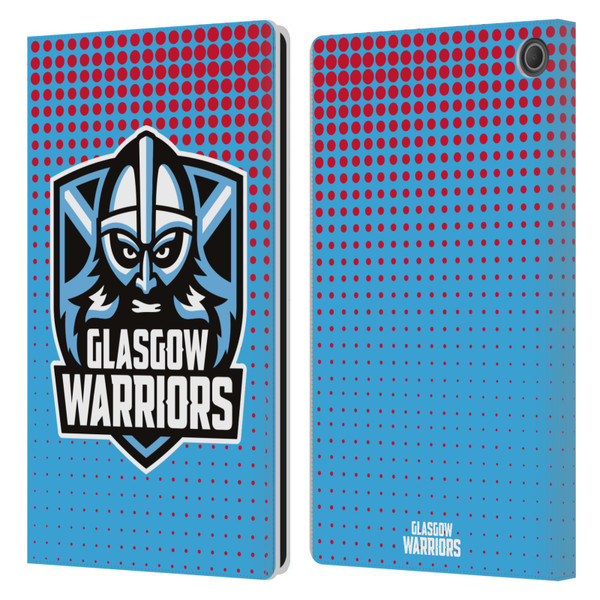 Glasgow Warriors Graphics Red And Blue Leather Book Wallet Case Cover For Amazon Fire Max 11 2023