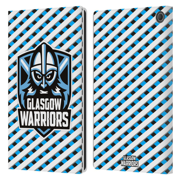 Glasgow Warriors Graphics Stripes Leather Book Wallet Case Cover For Amazon Fire Max 11 2023
