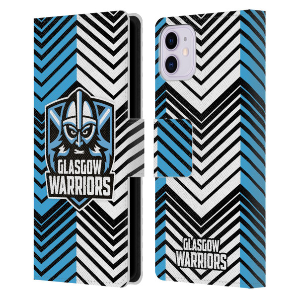 Glasgow Warriors Graphics White And Blue Leather Book Wallet Case Cover For Apple iPhone 11