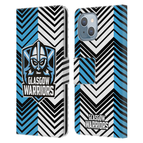 Glasgow Warriors Graphics White And Blue Leather Book Wallet Case Cover For Apple iPhone 14