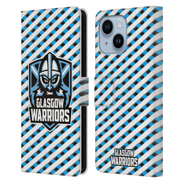Glasgow Warriors Graphics Stripes Leather Book Wallet Case Cover For Apple iPhone 14 Plus