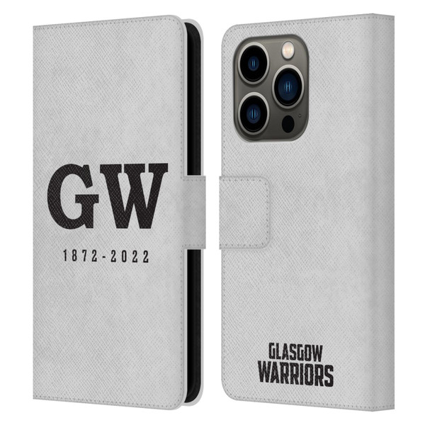 Glasgow Warriors Graphics GW 1872 Leather Book Wallet Case Cover For Apple iPhone 14 Pro