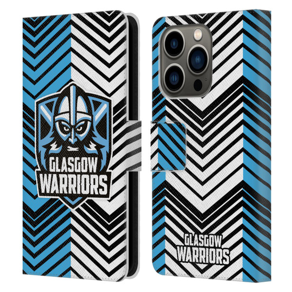 Glasgow Warriors Graphics White And Blue Leather Book Wallet Case Cover For Apple iPhone 14 Pro
