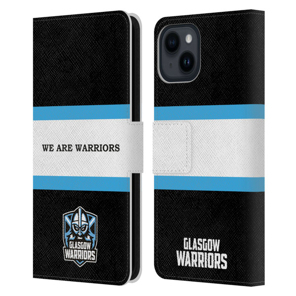 Glasgow Warriors Graphics We Are Warriors Leather Book Wallet Case Cover For Apple iPhone 15