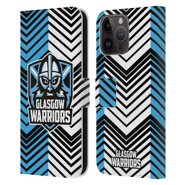 Glasgow Warriors Graphics White And Blue Leather Book Wallet Case Cover For Apple iPhone 15 Pro Max