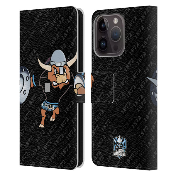 Glasgow Warriors Graphics 1872 Leather Book Wallet Case Cover For Apple iPhone 15 Pro