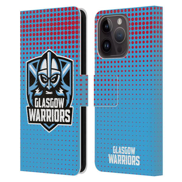Glasgow Warriors Graphics Red And Blue Leather Book Wallet Case Cover For Apple iPhone 15 Pro