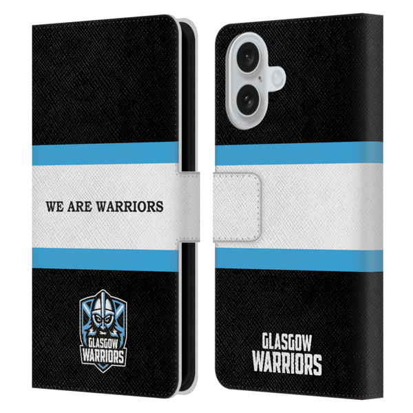 Glasgow Warriors Graphics We Are Warriors Leather Book Wallet Case Cover For Apple iPhone 16