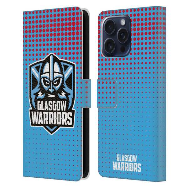 Glasgow Warriors Graphics Red And Blue Leather Book Wallet Case Cover For Apple iPhone 16 Pro Max