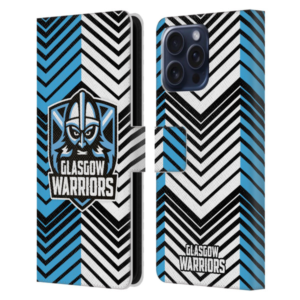 Glasgow Warriors Graphics White And Blue Leather Book Wallet Case Cover For Apple iPhone 16 Pro Max