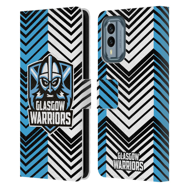 Glasgow Warriors Graphics White And Blue Leather Book Wallet Case Cover For Nokia X30