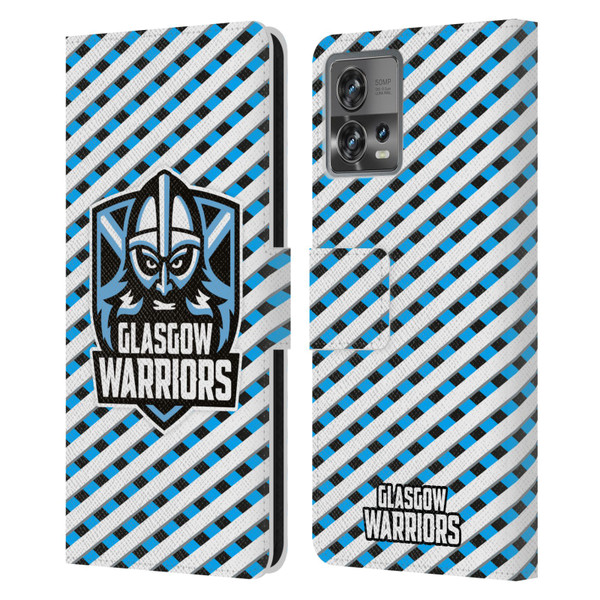 Glasgow Warriors Graphics Stripes Leather Book Wallet Case Cover For Motorola Moto Edge 30 Fusion