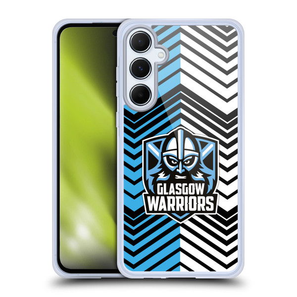 Glasgow Warriors Graphics White And Blue Soft Gel Case for Samsung Galaxy A55 5G