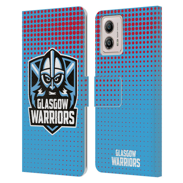 Glasgow Warriors Graphics Red And Blue Leather Book Wallet Case Cover For Motorola Moto G53 5G