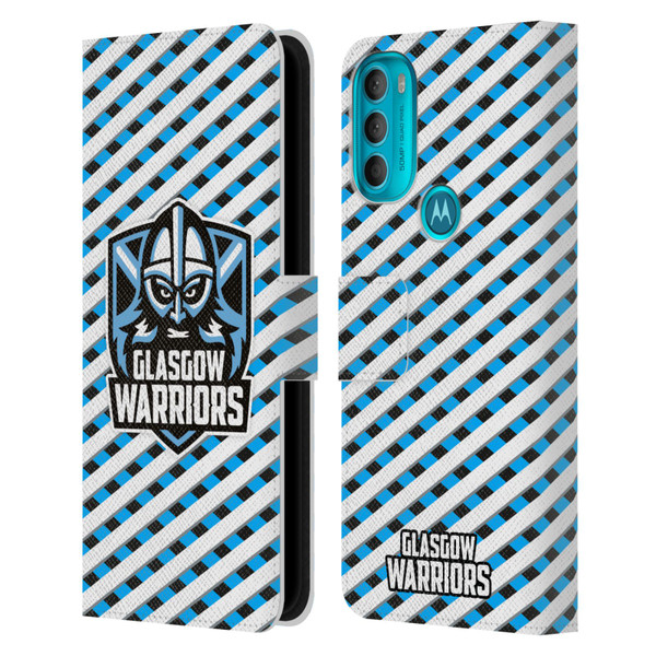 Glasgow Warriors Graphics Stripes Leather Book Wallet Case Cover For Motorola Moto G71 5G