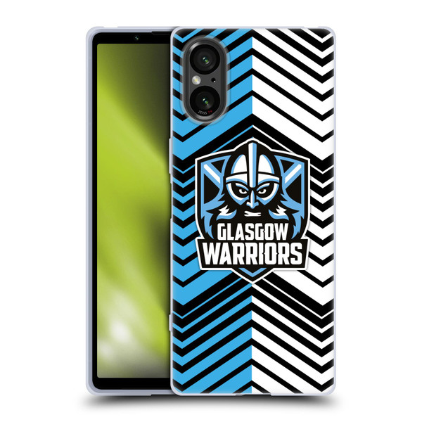 Glasgow Warriors Graphics White And Blue Soft Gel Case for Sony Xperia 5 V 5G