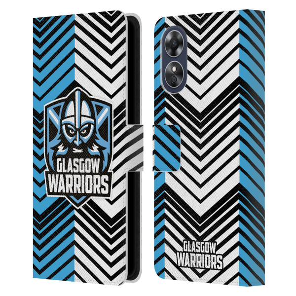 Glasgow Warriors Graphics White And Blue Leather Book Wallet Case Cover For OPPO A17