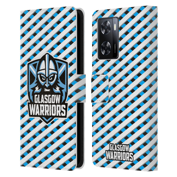 Glasgow Warriors Graphics Stripes Leather Book Wallet Case Cover For OPPO A57s