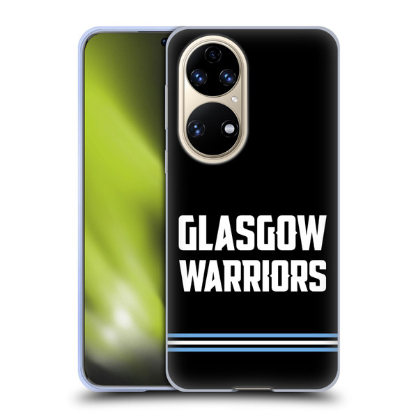 Glasgow Warriors Logo Text Type Black Soft Gel Case for Huawei P50