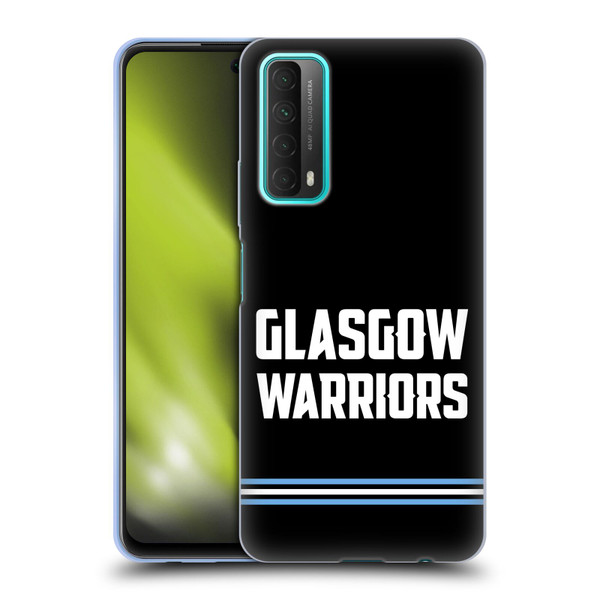 Glasgow Warriors Logo Text Type Black Soft Gel Case for Huawei P Smart (2021)