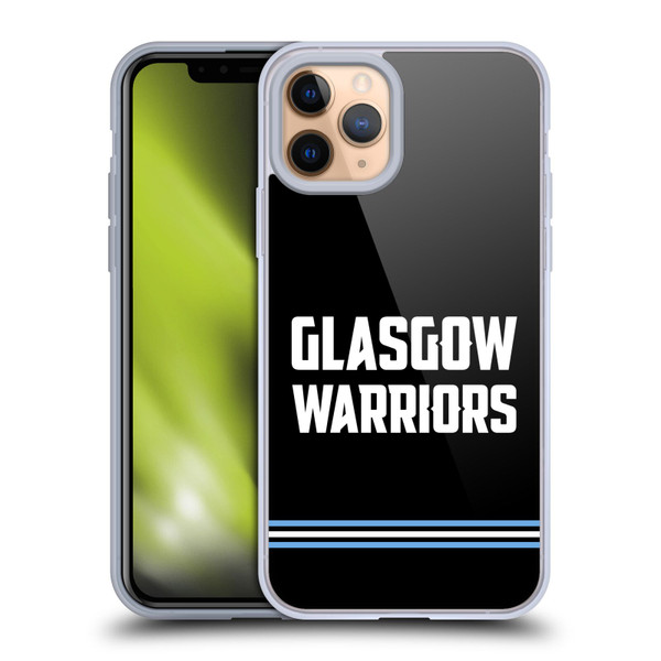 Glasgow Warriors Logo Text Type Black Soft Gel Case for Apple iPhone 11 Pro