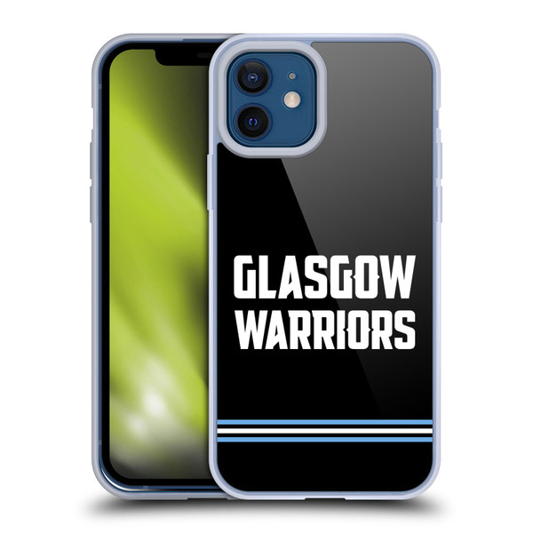 Glasgow Warriors Logo Text Type Black Soft Gel Case for Apple iPhone 12 / iPhone 12 Pro