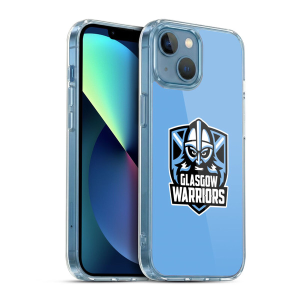 Glasgow Warriors Logo Plain Blue Soft Gel Case for Apple iPhone 13 Mini & MagSafe