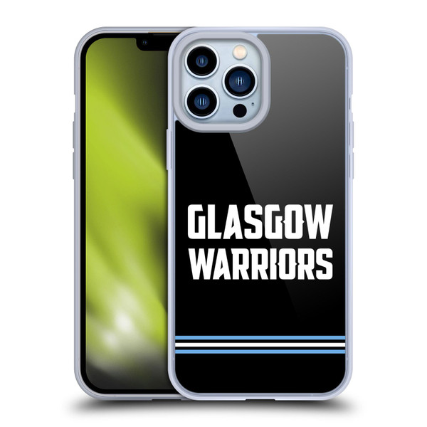 Glasgow Warriors Logo Text Type Black Soft Gel Case for Apple iPhone 13 Pro Max