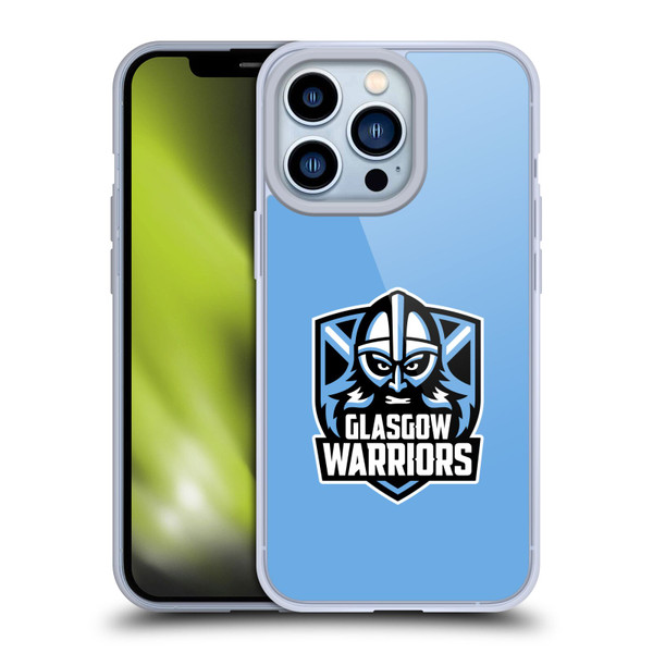 Glasgow Warriors Logo Plain Blue Soft Gel Case for Apple iPhone 13 Pro