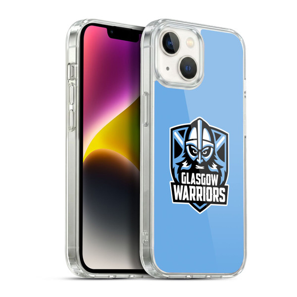 Glasgow Warriors Logo Plain Blue Soft Gel Case for Apple iPhone 14