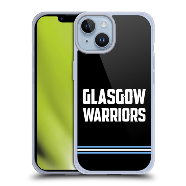 Glasgow Warriors Logo Text Type Black Soft Gel Case for Apple iPhone 14