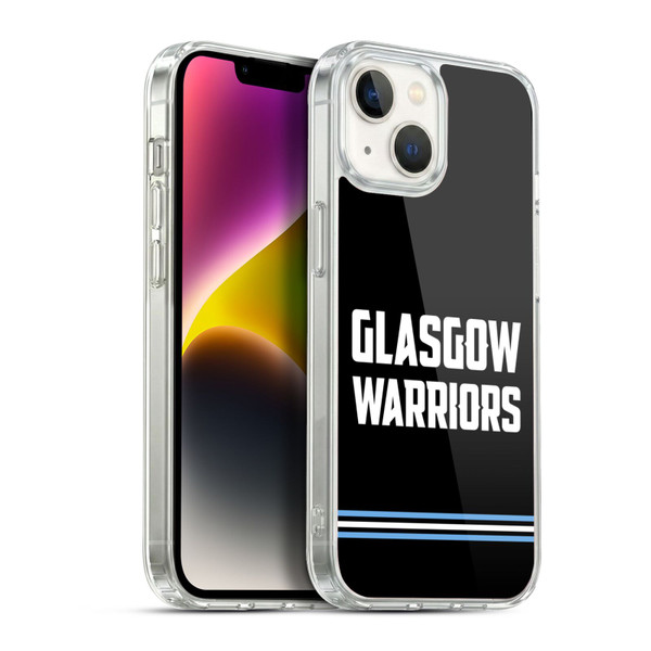 Glasgow Warriors Logo Text Type Black Soft Gel Case for Apple iPhone 14