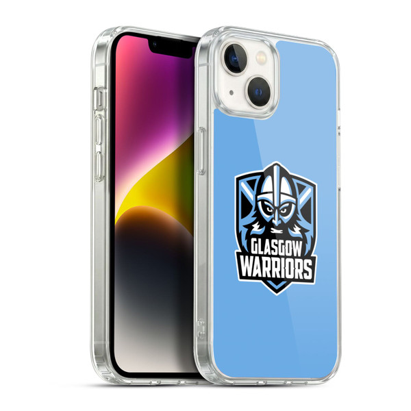 Glasgow Warriors Logo Plain Blue Soft Gel Case for Apple iPhone 14 Plus & MagSafe